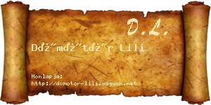 Dömötör Lili névjegykártya